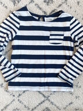 Gap Navy and White Stripe Shirt